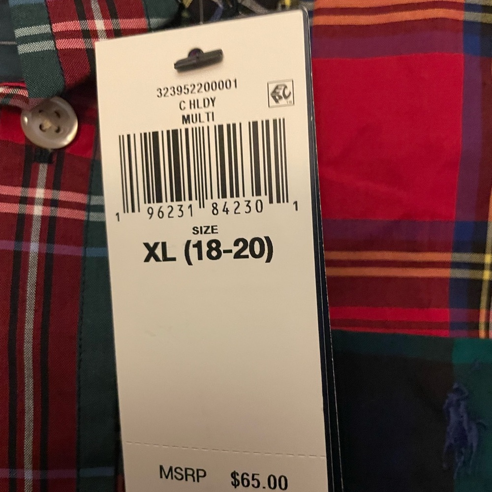 Polo by Ralph Lauren Multicolor Plaid Kids Button Down Shirt
